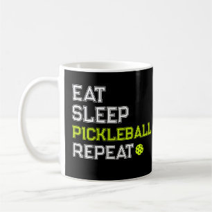 Eat Sleep Pickleball Repeat Funny Coffee Mug
