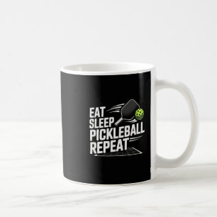 Eat sleep pickleball repeat funny player coffee mug