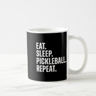 Eat sleep pickleball repeat funny player gift coffee mug