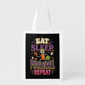 Eat Sleep Pickleball Repeat Pickleball Grocery Bag