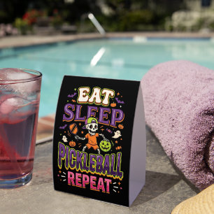 Eat Sleep Pickleball Repeat Pickleball Paper Table Tent