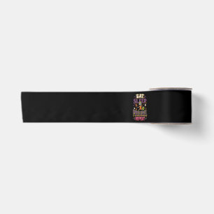 Eat Sleep Pickleball Repeat Pickleball Satin Ribbon