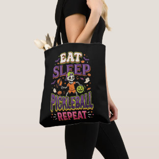 Eat Sleep Pickleball Repeat Pickleball Tote Bag