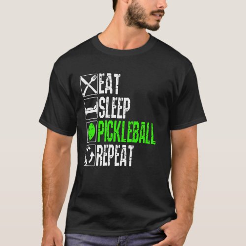 Eat Sleep Pickleball Repeat T_Shirt