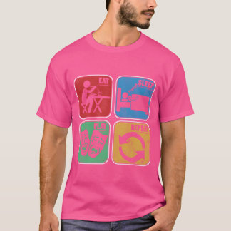 Eat Sleep Play Acting Actor Actress Movieheatre fa T-Shirt
