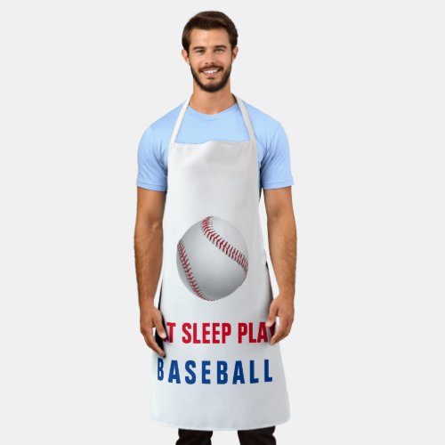 Eat Sleep Play Baseball Apron