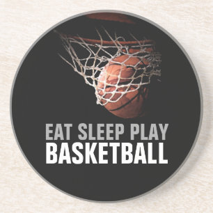 Eat Sleep Play Basketball Artwork Motivational Coaster