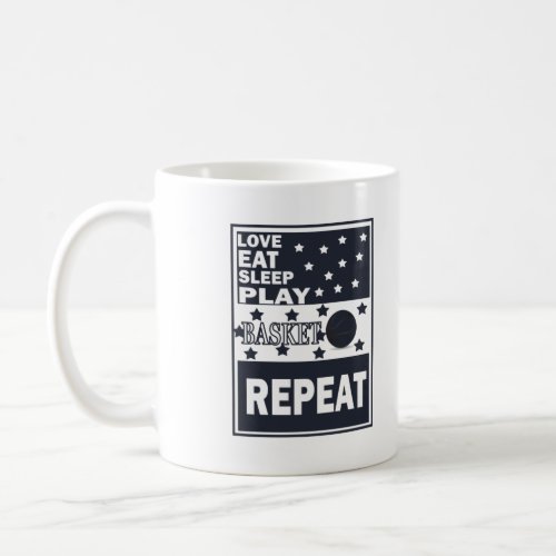 eat sleep play basketball coffee mug