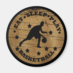 eat sleep play basketball magnet