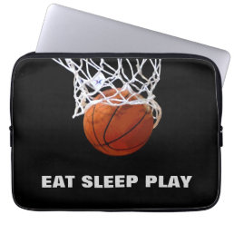 Eat Sleep Play Basketball Motivational Laptop Sleeve
