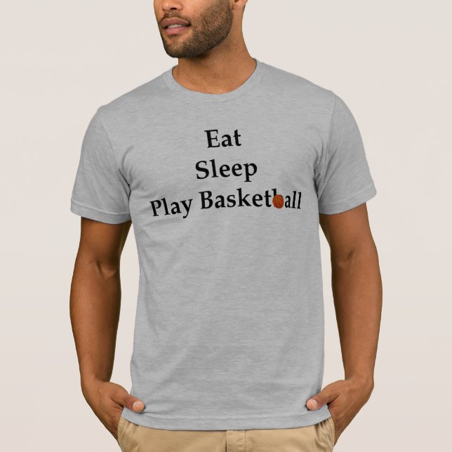 Eat Sleep Play Basketball T-Shirt (Front)