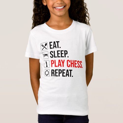 Eat Sleep Play Chess Repeat T_Shirt