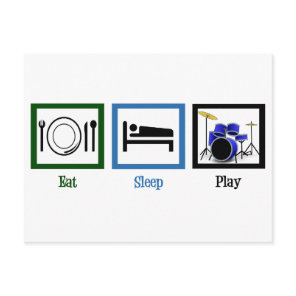 Eat Sleep Play Drums Postcard