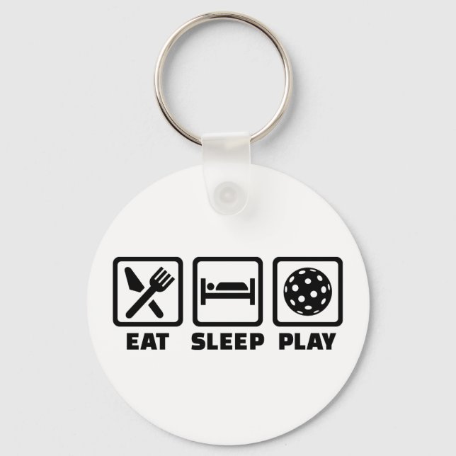 Eat Sleep Play Floorball Keychain (Front)