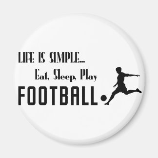 eat sleep play football magnet