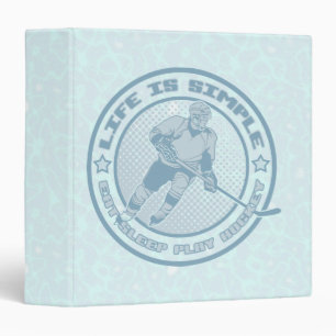 Eat, Sleep, Play Hockey 3 Ring Binder