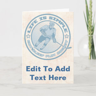 Eat, Sleep, Play Hockey Card