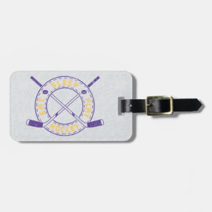 Eat Sleep Play Hockey Customizable Luggage Tag