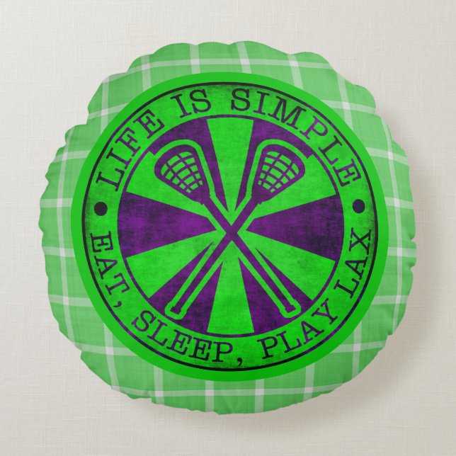 Eat, Sleep, Play Lacrosse Cushion (Front)