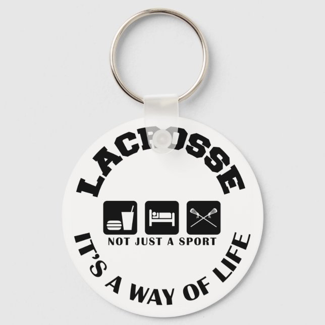 Eat Sleep Play Lacrosse Keychain (Front)