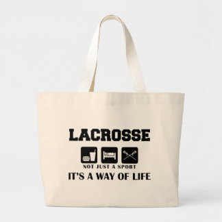 Eat Sleep Play Lacrosse Large Tote Bag