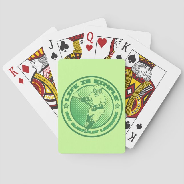 Eat, Sleep, Play Lacrosse Poker Cards (Back)