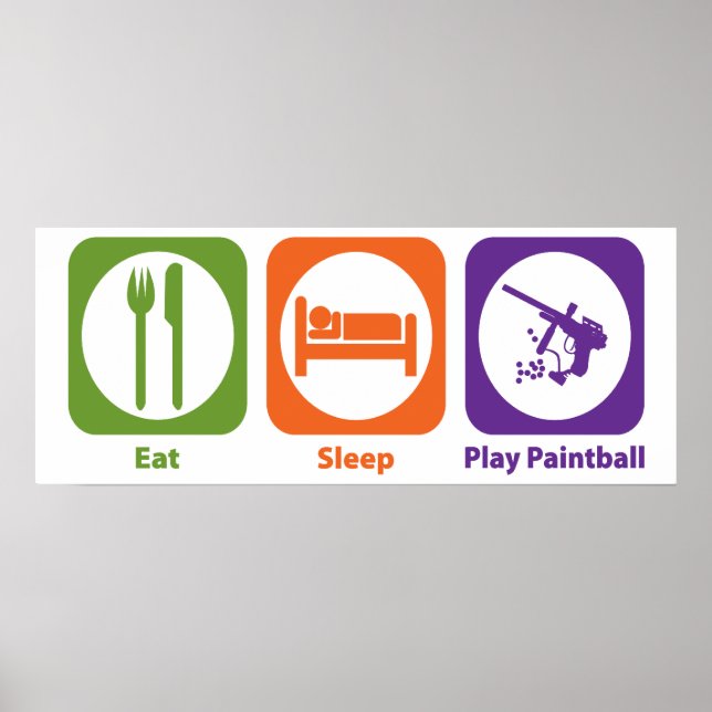 Eat Sleep Play Paintball Poster (Front)