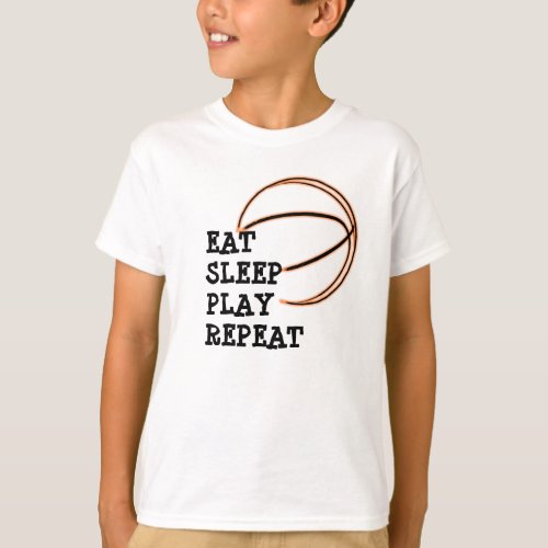 Eat Sleep Play Repeat Basketball Shirt
