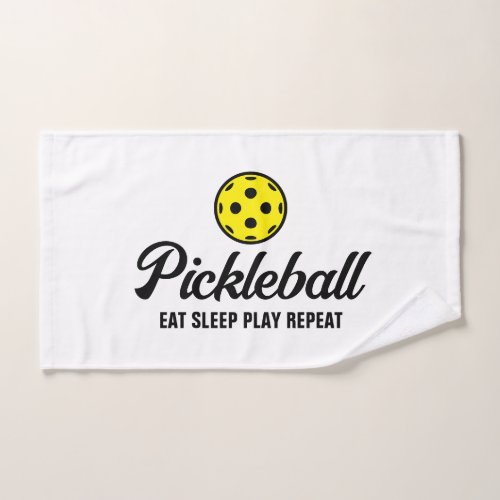 Eat sleep play repeat cute pickleball sports towel