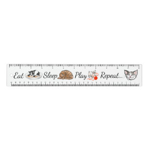 Eat - sleep - play - repeat ruler