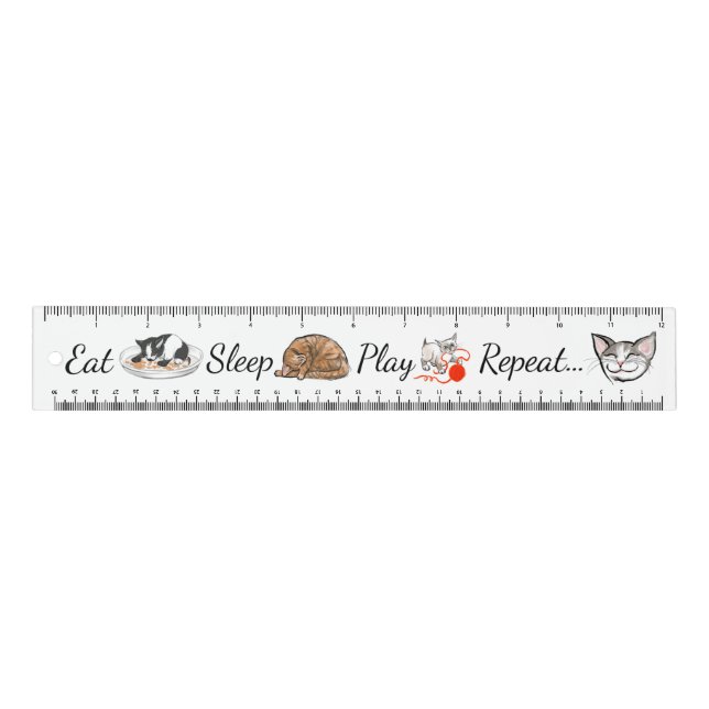 Eat - sleep - play - repeat ruler (Front)