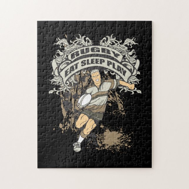 Eat, Sleep Play Rugby Jigsaw Puzzle (Vertical)