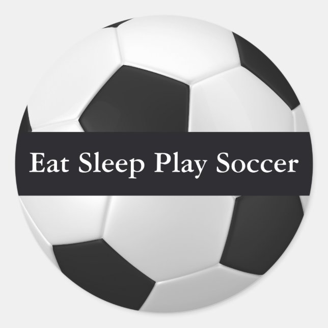 Eat Sleep Play Soccer Sticker (Front)
