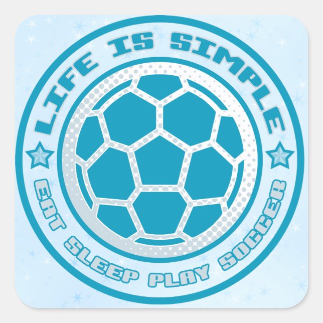 Eat, Sleep, Play Soccer Stickers (Front)