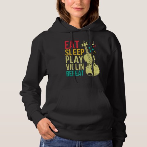 Eat sleep play violin repeat first violin hoodie