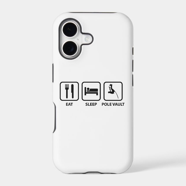 Eat Sleep Pole Vault Iphone Case (Back)