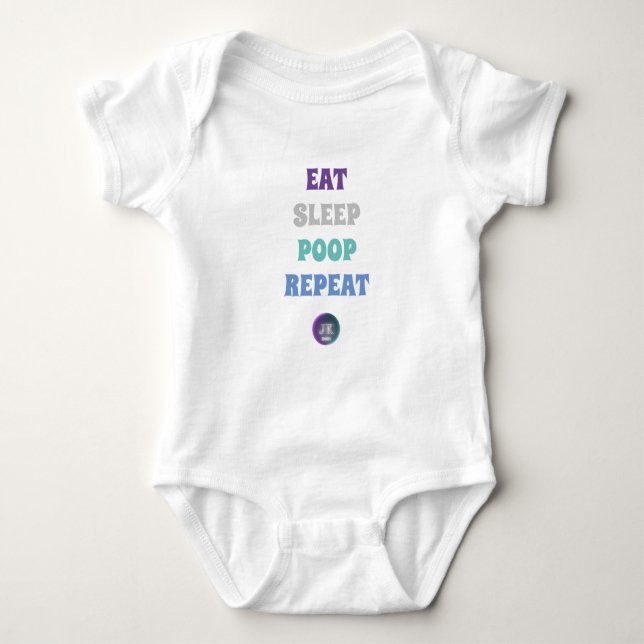 Eat Sleep Poop Repeat Bodysuit (Front)