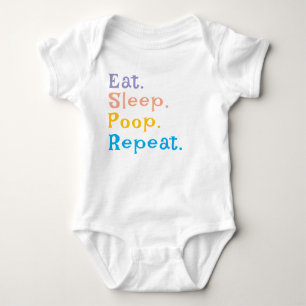 Eat Sleep Poop Repeat - kid's toddlers baby Jersey Baby Bodysuit
