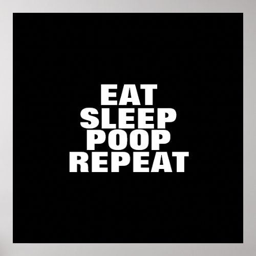 Eat Sleep Poop Repeat Poster