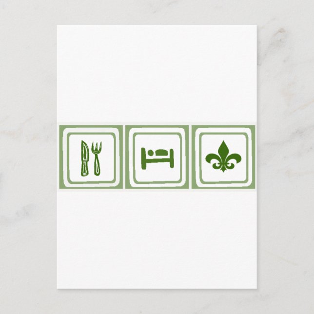 Eat Sleep... Postcard (Front)