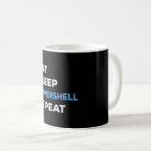 Eat Sleep Powershell Repeat - Men Women Coffee Mug (Front Right)