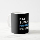 Eat Sleep Powershell Repeat - Men Women Coffee Mug (Front Left)