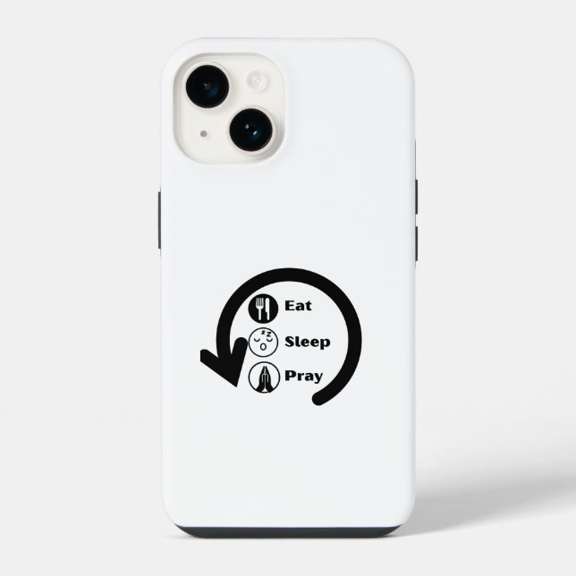 eat sleep pray repeat iphone case (Back)