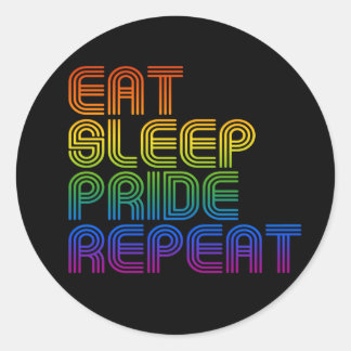 Eat Sleep Pride Repeat T-Shirt Classic Round Sticker