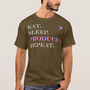Eat Sleep Produce Repeat Bass Music Producer T-Shirt