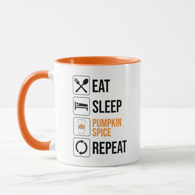 Eat. Sleep. Pumpkin Spice. Repeat Mug (Left)