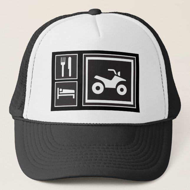 Eat Sleep QUAD! Trucker Hat (Front)