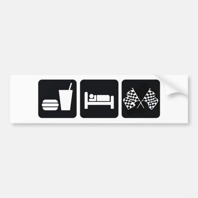 Eat Sleep Race Bumper Sticker (Front)