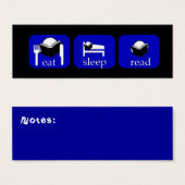 eat sleep read Booklover's Bookmark to Customize (Front & Back)