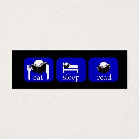 eat sleep read Booklover's Bookmark to Customize (Front)